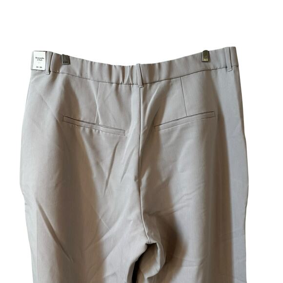 NWT ABERCROMBIE & FITCH Women's Curve Love Pleated Front Wide Leg Trouser Pants - Picture 5 of 12